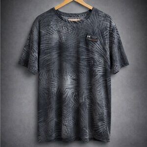 Under Armour HeatGear Graphic Training Shirt Gray XXL Loose Fit